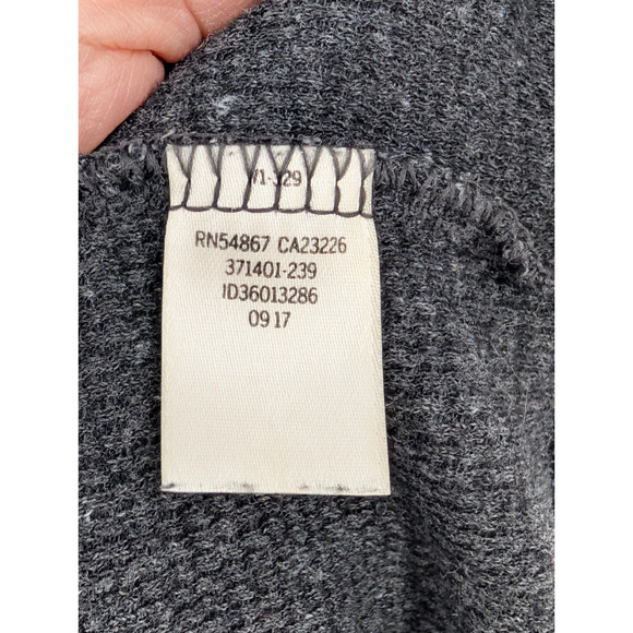 VTG Y2K Victorias Secret PINK Gray Thermal Waffle Logo Henley Sleep Shirt Small - Picture 8 of 9